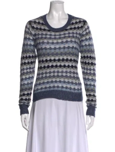 Pre-owned Autumn Cashmere Cashmere Patterned Sweater In Blue