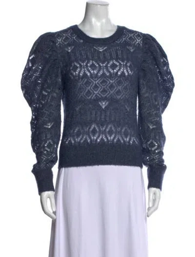 Pre-owned Autumn Cashmere Cashmere Patterned Sweater In Blue