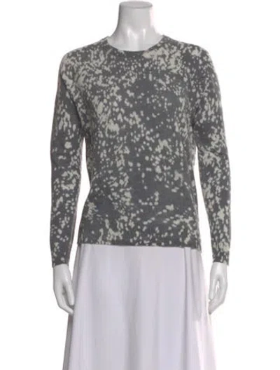 Pre-owned Autumn Cashmere Cashmere Patterned Sweater In Gray