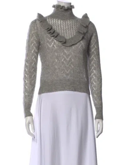 Pre-owned Autumn Cashmere Cashmere Patterned Sweater In Gray