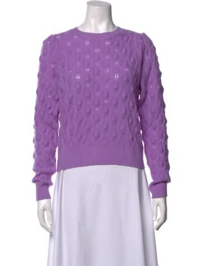 Pre-owned Autumn Cashmere Cashmere Patterned Sweater In Purple