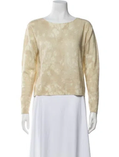 Pre-owned Autumn Cashmere Cashmere Printed Sweater In Neutral