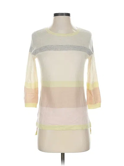 Pre-owned Autumn Cashmere Cashmere Pullover Sweater In White