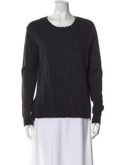 Pre-owned Autumn Cashmere Cashmere Scoop Neck Sweater In Gray