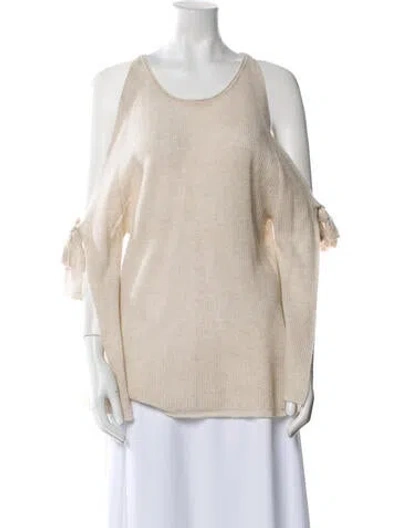 Pre-owned Autumn Cashmere Cashmere Scoop Neck Sweater In Neutral