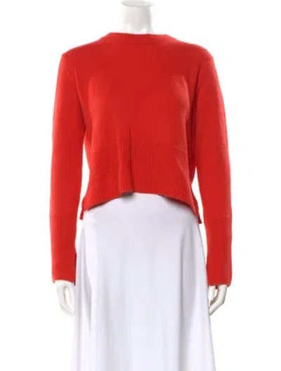 Pre-owned Autumn Cashmere Cashmere Scoop Neck Sweater In Orange