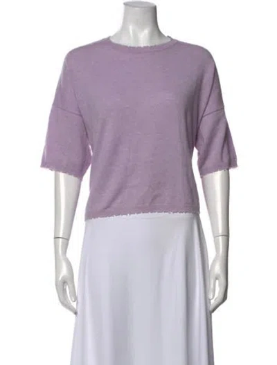 Pre-owned Autumn Cashmere Cashmere Scoop Neck Sweater In Purple