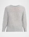 Autumn Cashmere Cashmere-silk Sequin Knit Sweater In Gray