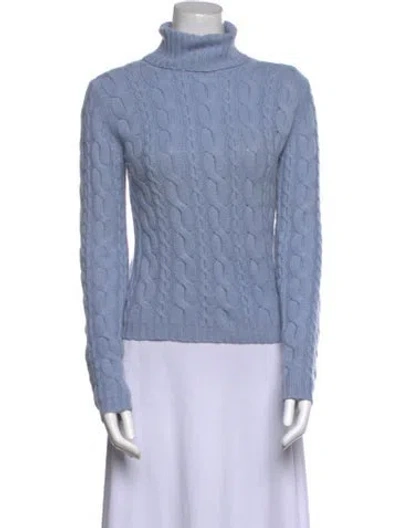 Pre-owned Autumn Cashmere Cashmere Striped Sweater In Blue
