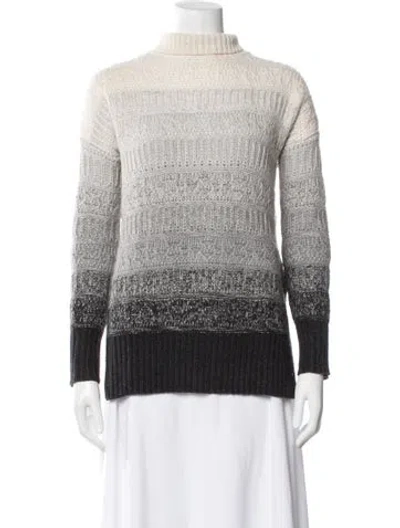 Pre-owned Autumn Cashmere Cashmere Striped Sweater In Gray