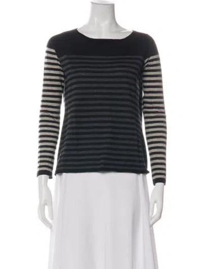 Pre-owned Autumn Cashmere Cashmere Striped Sweater In Green