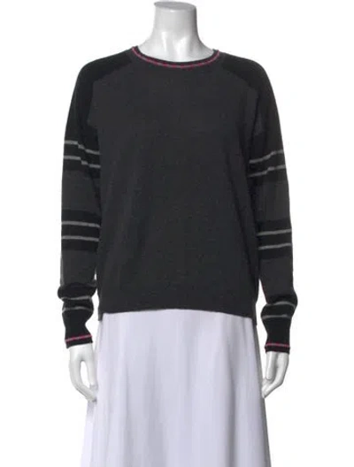 Pre-owned Autumn Cashmere Cashmere Striped Sweater In Grey