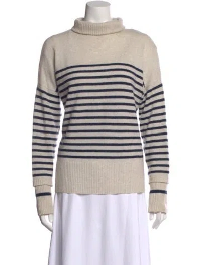 Pre-owned Autumn Cashmere Cashmere Striped Sweater In Neutral
