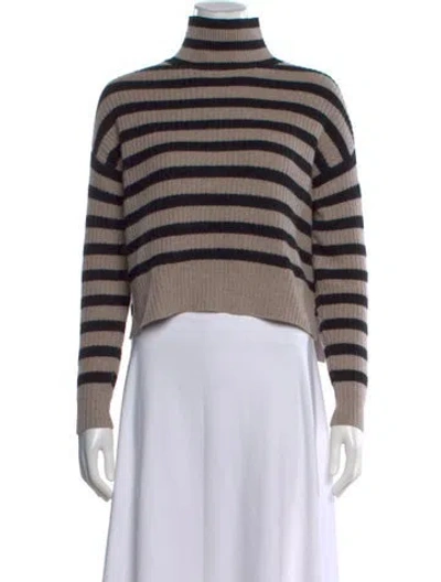 Pre-owned Autumn Cashmere Cashmere Striped Sweater In Neutral
