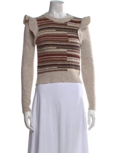 Pre-owned Autumn Cashmere Cashmere Striped Sweater In Neutral