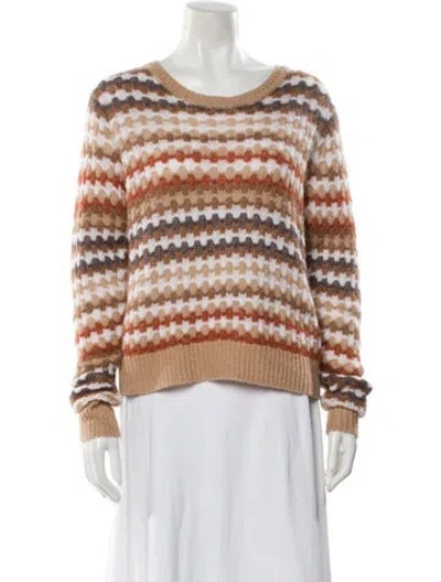Pre-owned Autumn Cashmere Cashmere Striped Sweater W/ Tags In Neutral