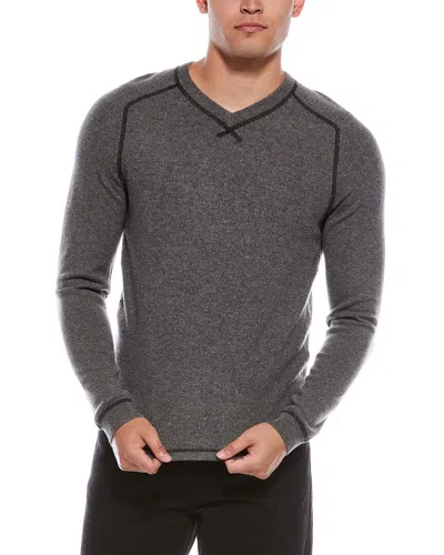 Autumn Cashmere Cashmere Thermal Crewneck Sweater In Gray