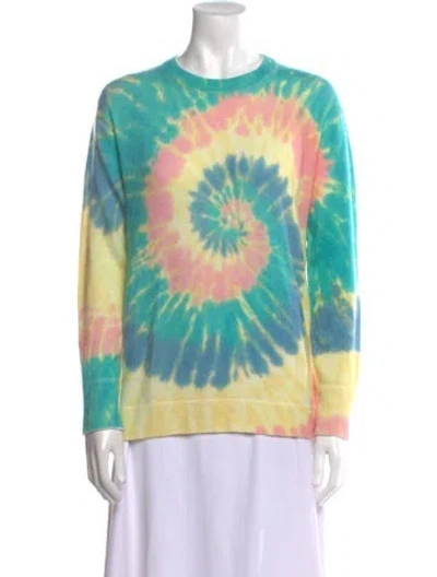 Pre-owned Autumn Cashmere Cashmere Tie-dye Print Sweater In Yellow
