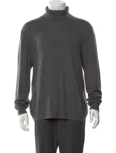 Pre-owned Autumn Cashmere Cashmere Turtleneck Pullover In Grey