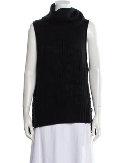 Pre-owned Autumn Cashmere Cashmere Turtleneck Sweater In Black