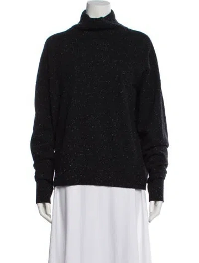 Pre-owned Autumn Cashmere Cashmere Turtleneck Sweater In Black