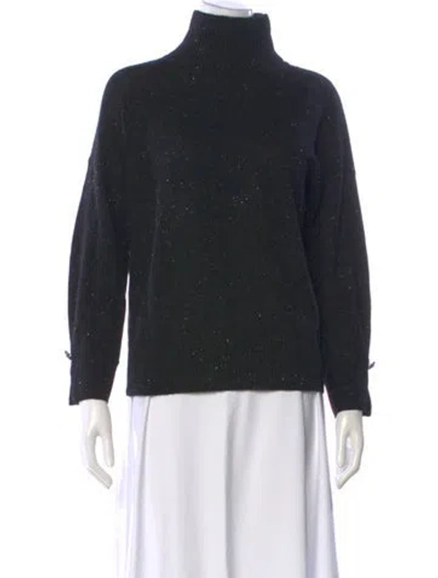 Pre-owned Autumn Cashmere Cashmere Turtleneck Sweater In Black