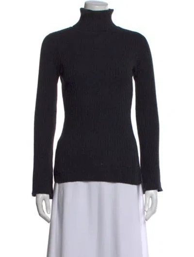 Pre-owned Autumn Cashmere Cashmere Turtleneck Sweater In Black