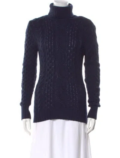 Pre-owned Autumn Cashmere Cashmere Turtleneck Sweater In Blue