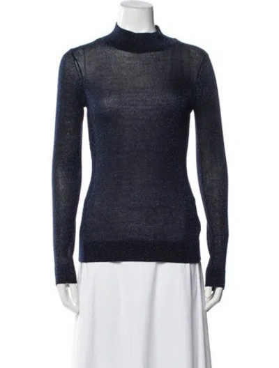 Pre-owned Autumn Cashmere Cashmere Turtleneck Sweater In Blue