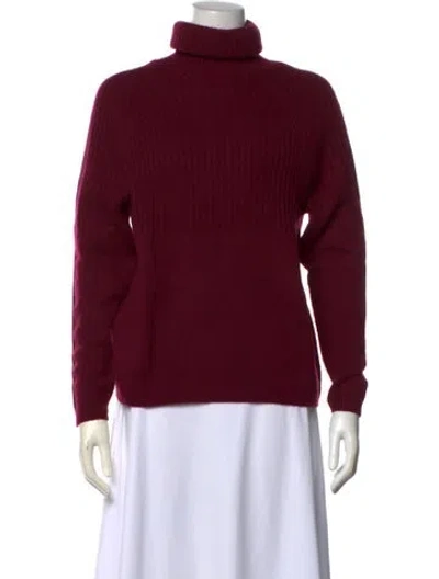 Pre-owned Autumn Cashmere Cashmere Turtleneck Sweater In Burgundy