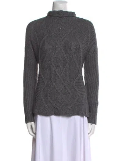 Pre-owned Autumn Cashmere Cashmere Turtleneck Sweater In Gray