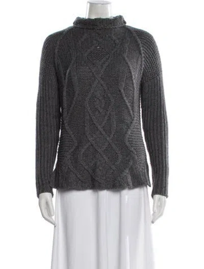 Pre-owned Autumn Cashmere Cashmere Turtleneck Sweater In Gray