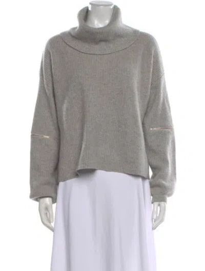 Pre-owned Autumn Cashmere Cashmere Turtleneck Sweater In Gray