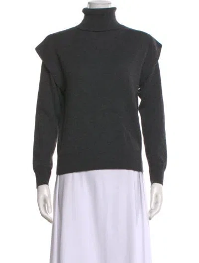 Pre-owned Autumn Cashmere Cashmere Turtleneck Sweater In Green