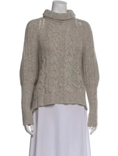 Pre-owned Autumn Cashmere Cashmere Turtleneck Sweater In Neutral