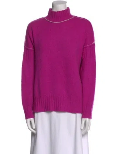 Pre-owned Autumn Cashmere Cashmere Turtleneck Sweater In Purple