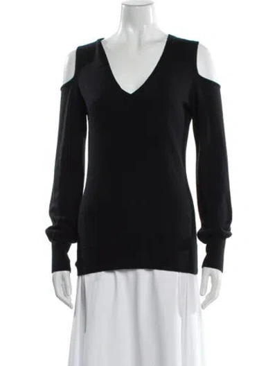Pre-owned Autumn Cashmere Cashmere V-neck Sweater In Black