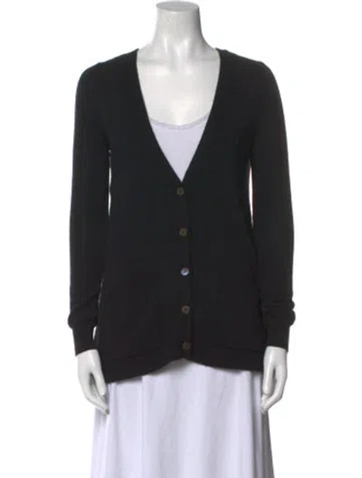 Pre-owned Autumn Cashmere Cashmere V-neck Sweater In Black