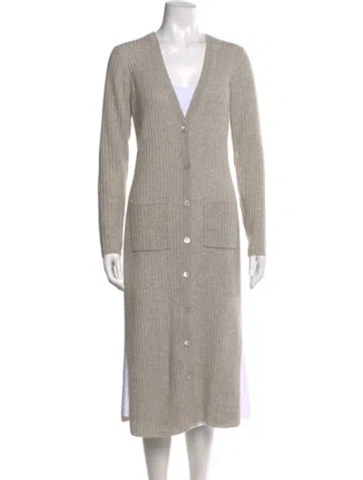 Pre-owned Autumn Cashmere Cashmere V-neck Sweater In Gray