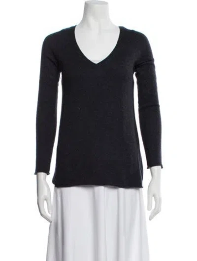Pre-owned Autumn Cashmere Cashmere V-neck Sweater In Gray