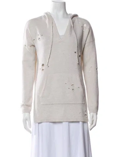 Pre-owned Autumn Cashmere Cashmere V-neck Sweater In Neutral