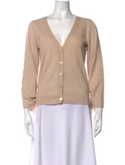 Pre-owned Autumn Cashmere Cashmere V-neck Sweater In Neutrals