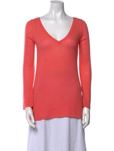 Pre-owned Autumn Cashmere Cashmere V-neck Sweater W/ Tags In Pink