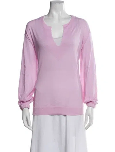Pre-owned Autumn Cashmere Cashmere V-neck Sweater W/ Tags In Purple