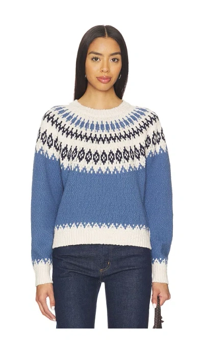 Autumn Cashmere Chunky Fair Isle Crew Sweater In Multi