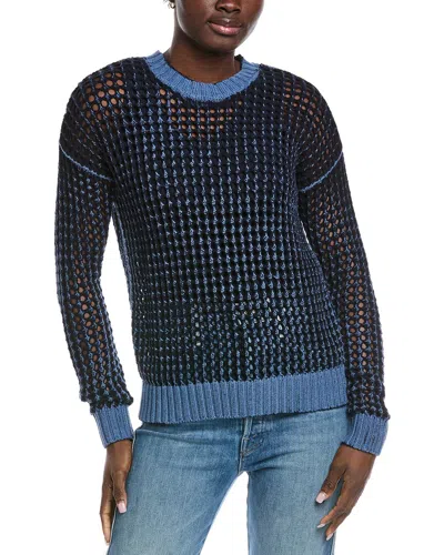 Autumn Cashmere Chunky Mesh Sweater In Blue