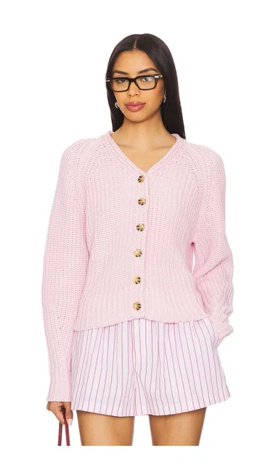 Autumn Cashmere Chunky Shaker Cardigan In Pink