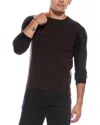 Autumn Cashmere Colorblock Cashmere Crewneck Sweater In Brown