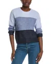 Autumn Cashmere Colorblocked Honeycomb Cashmere & Silk-blend Sweater In Blue