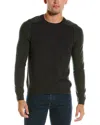 AUTUMN CASHMERE AUTUMN CASHMERE COLORBLOCKED SADDLE WOOL & CASHMERE-BLEND CREWNECK SWEATER